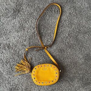 Kate Spade New York Devoe Street Tinley Yellow Crossbody Bag with Tassel